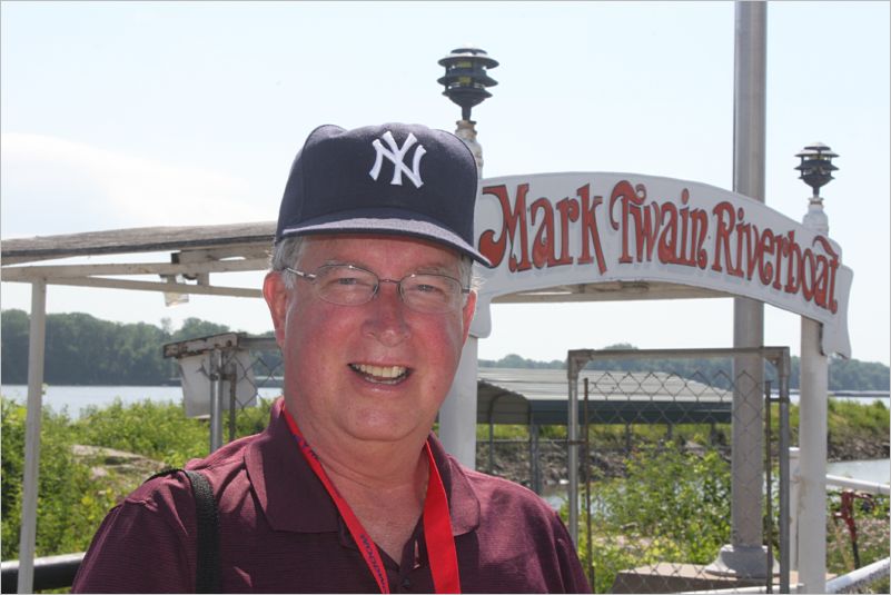 GEORGE WOODWORTH WITH OUR BOAT IN HANNIBAL, MO