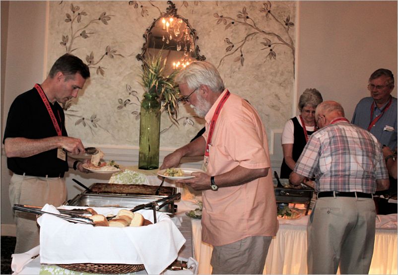 THE BANQUET WITH PROF STEVEN WOODWORTH IN THE BUFFET LINE