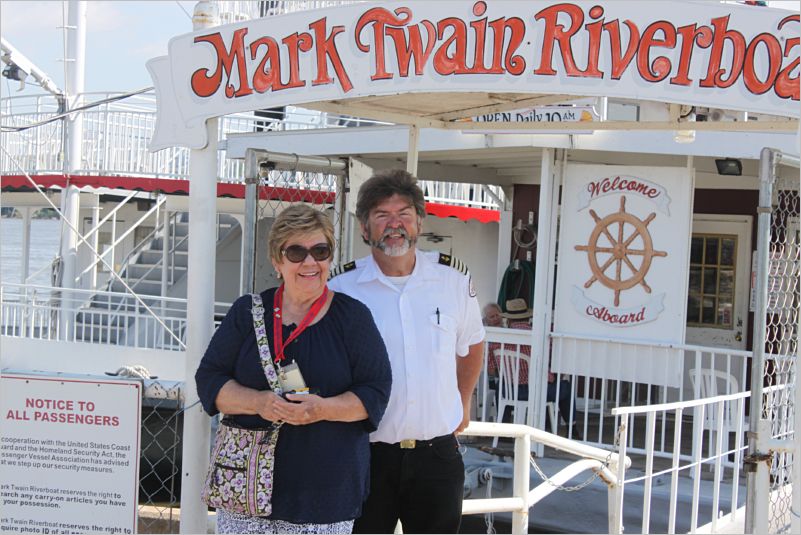 JOANNE WOOD WITH THE RIVER BOAT CAPTAIN