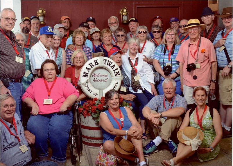 GROUP PICTURE ABOARD THE MARK TWAIN